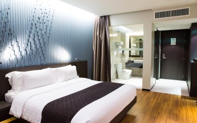 Interior of modern comfortable hotel room Interior of modern comfortable hotel room